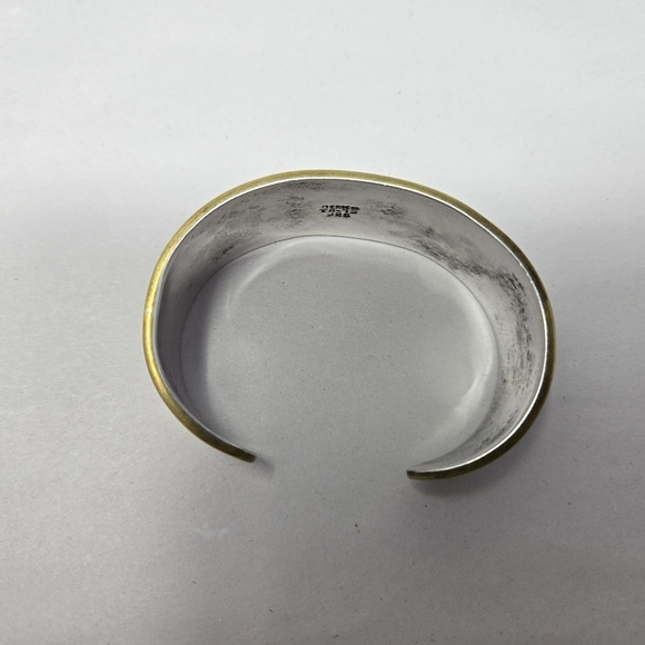 Taxco Sterling Silver Mexico Vintage 2 Tone Elephant Cuff Bracelet Good Luck 30G - Picture 6 of 11